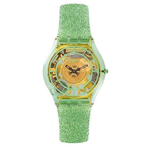 Swatch Womens Classic Sfg106 Green Silicone Swiss Quartz Watch You