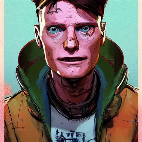 A Study Of Cell Shaded Portrait Of Marty Mcfly As Stable Diffusion