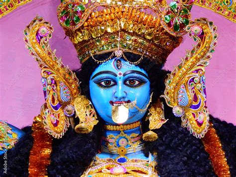 Idol Of Goddess Kali Kali Puja Also Known As Shyama Puja Is A