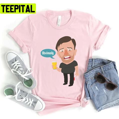 Obviously Ricky Gervais Karl Pilkington Unisex T Shirt