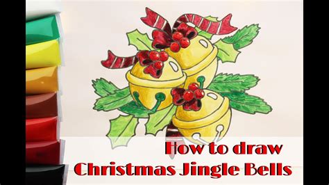 How To Draw Christmas Jingle Bells Youtube