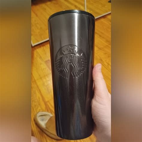 Starbucks Dining Starbucks Shiny Black Traveler Metal Venti Tumbler