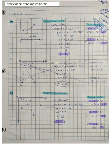 Solution Ejercicios Resueltos De Ngulos Matem Ticas Studypool