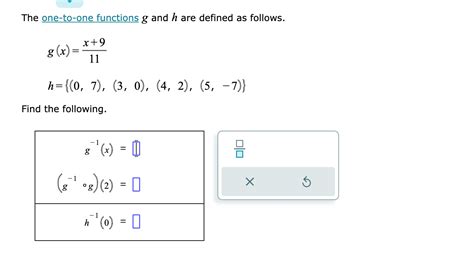 Solved The One To One Functions G And H Are Defined As