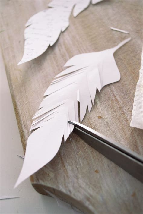 Diy French Script Paper Feathers Project Free Printable Paper