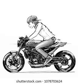 Sporty Naked Motorcycle Sketch Illustration 스톡 일러스트 1481922728 Shutterstock