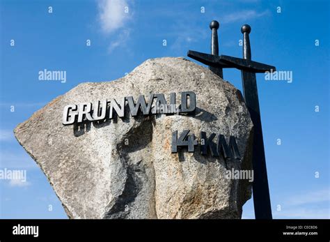 Monument To The Battle Of Grunwald 1410 Grunwald Poland Stock Photo