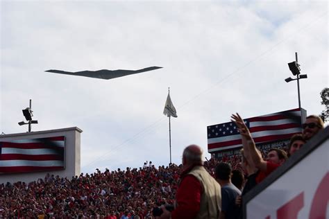 B-2 Spirit Stealth Bomber Set For Flyover Of Rose Bowl In Pasadena