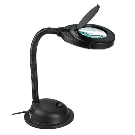 Noma Led Desk Lamp And Magnifier 20 In Black Canadian Tire