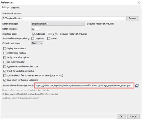 Installing the Arduino IDE including ESP8266 support – SensorsIOT