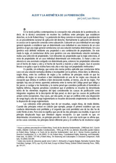 PDF ALEXY Y LA ARITMTICA DE LA PONDERACIN Jos Juan Miguelcarbonell