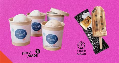 Free Playmade Ice Cream And Tiger Sugar Brown Sugar Boba Milk Ice Lollies