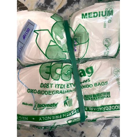 Bundle Pcs Eco Plastic Medium Sando Bag Biodegradable White