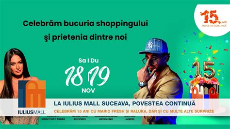 La Iulius Mall Suceava povestea continuă Sâmbătă și duminică