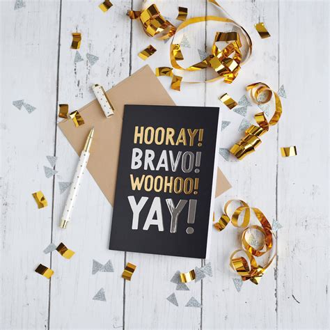 Hooray Bravo Woohoo Yay Greeting Card Primitives By Kathy