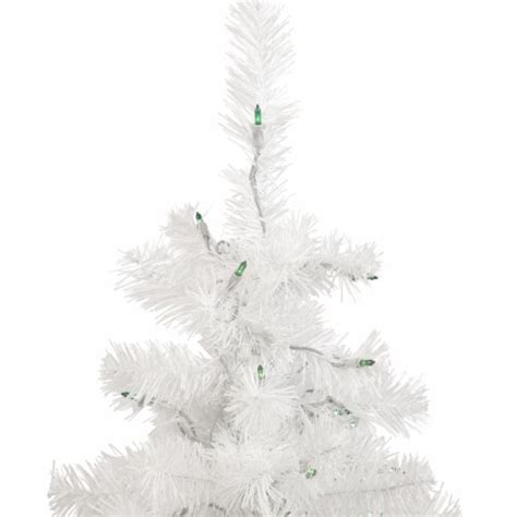 Northlight Pre Lit Slim White Pine Artificial Christmas Tree Green