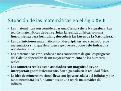 Ppt Situaci N De Las Matem Ticas En El Siglo Xviii Powerpoint