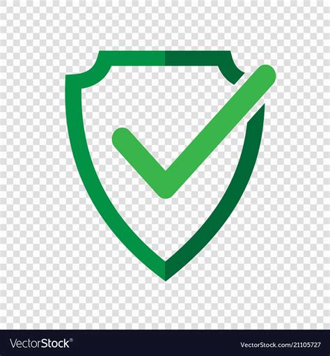 Shield Check Mark Logo Icon Royalty Free Vector Image