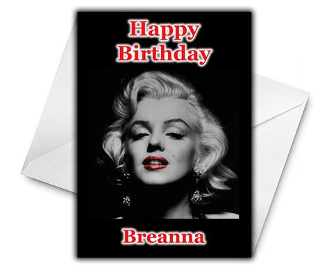 Marilyn Monroe Personalised Birthday Card Marilyn Monroe Etsy