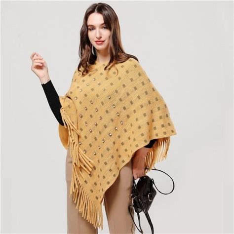 Poncho Femme Moutarde Poncho Boh Me