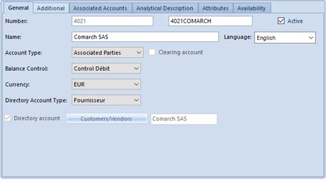 Chart Of Accounts In The French And Spanish System Version Comarch Erp Standard 2022 0