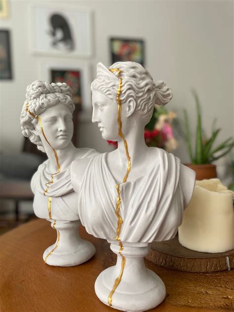 Large Artemis and Apollo Statues Sculptures ,13 Inches,2 Greek Roman ...