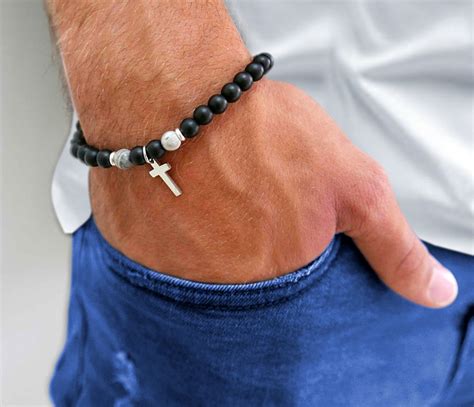 Cross Bracelet For Men Religious Bracelet For Men Etsy