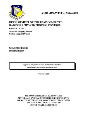 Fillable Online Development Of The Usaf Computed Radiography Cr