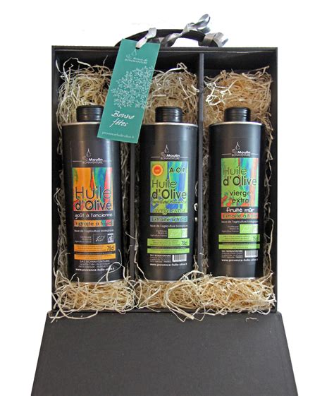 Coffret Cadeau Trois Huiles D Olive Terres De Bonaventure