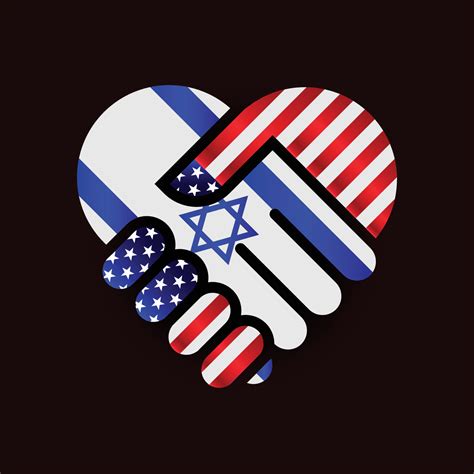 united states of america and israel relations Handshake illustration ...