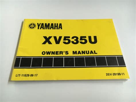 Yamaha XV 535 U Virago (1987) Fahrerhandbuch / Bedienungsanleitung ...