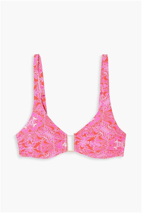Melissa Odabash Bel Air Embellished Floral Print Underwired Bikini Top