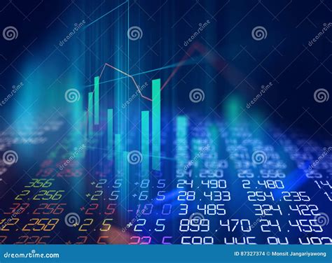 Technical Financial Graph On Technology Abstract Background Stock