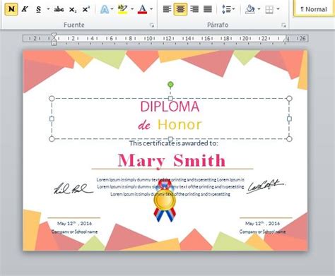 Plantillas De Diplomas Para Editar E Imprimir Gratis Pdf Y Word Tecnología