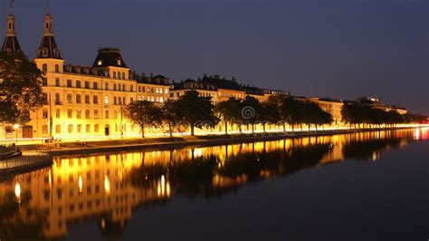 Night view of Copenhagen stock image. Image of city, travel - 41071165