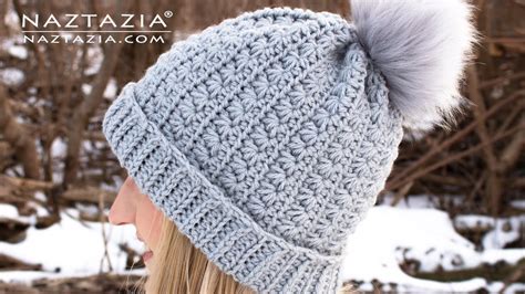 How To Crochet Star Stitch Hat Easy Winter Hat By Naztazia Youtube