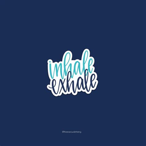 Die Cut Vinyl Sticker Inhale Exhale Sticker Etsy