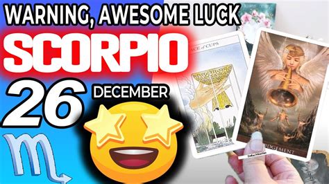 Scorpio ♏️ ⚠️ Warning 🍀 Awesome Luck 💥 Horoscope For Today December 26