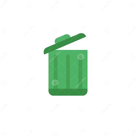 Vector Green Recycle Garbage Can Stock Vector Illustration Isolated On