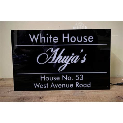 Jali Design Acrylic Led Name Plate Waterproof Online