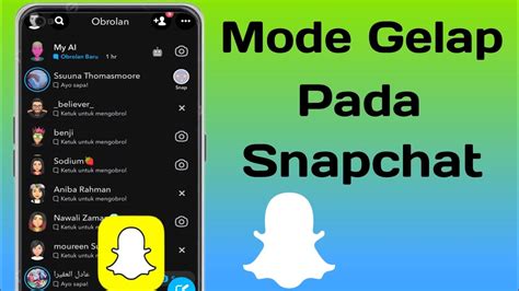 Cara Mendapatkan Mode Gelap Di Snapchat Android Iphone