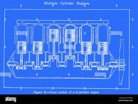 Six Cylinder Engine Illustration Stock Photo Alamy