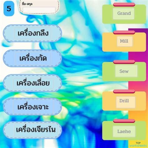 ใบงานชิ้นที่ 5 ใบงานเชิงโต้ตอบ Topworksheets