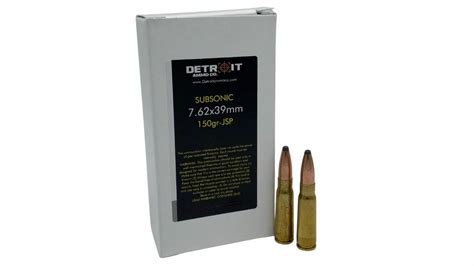 Detroit Ammo Subsonic 7 62x39mm 150 Gr JSP