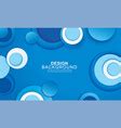 Paper Layer Circle Blue Abstract Background Vector Image