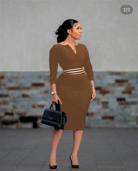 Striped Long Sleeve V Neck Knee Length Dress Midrand Marabastad