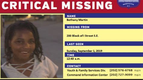 Police Missing 10 Year Old Girl Last Seen Over The Weekend In Southeast Dc Wjla