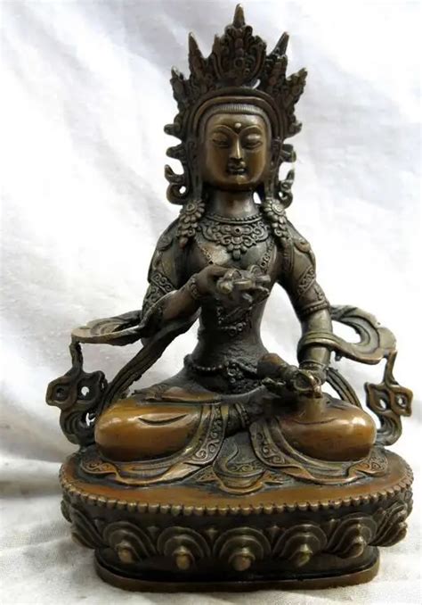 9 China Brass Copper Necromantic Bells Kwan Yin Guanyin Buddha