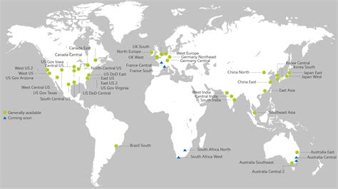 Microsoft Azure Regions Map