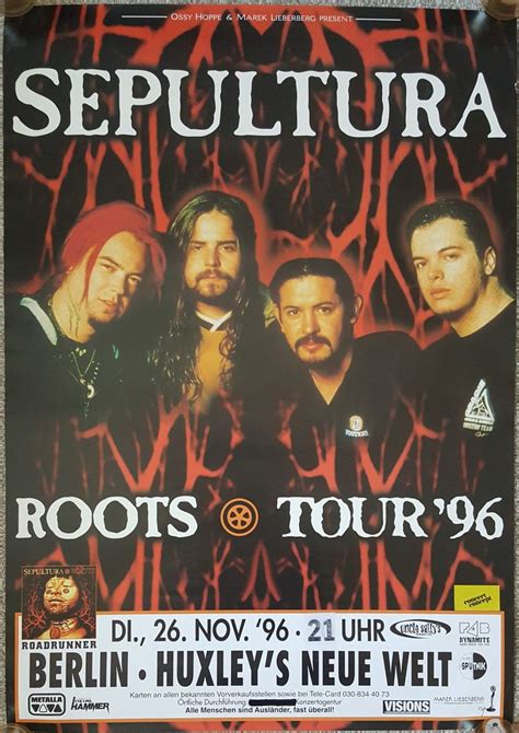 Vintage Sepultura German 1996 Roots Tour Poster